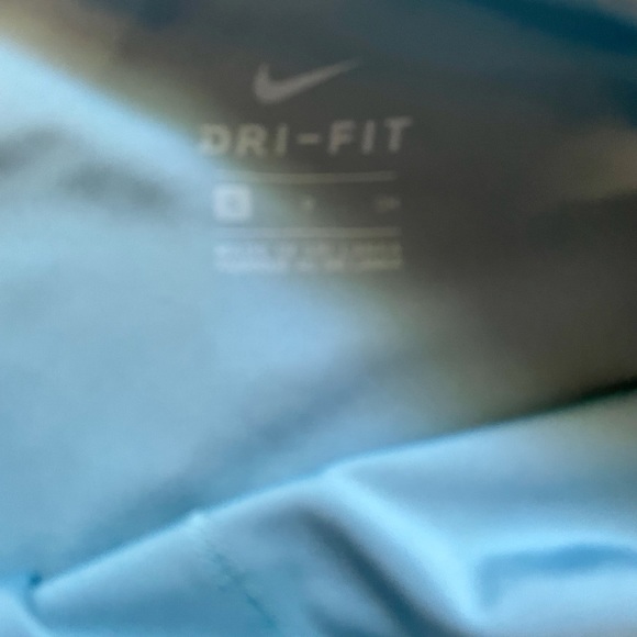 womans nike Dri-fit yoga crochet-edge 7/8 leggings. small. light blue. NWT - Picture 5 of 5